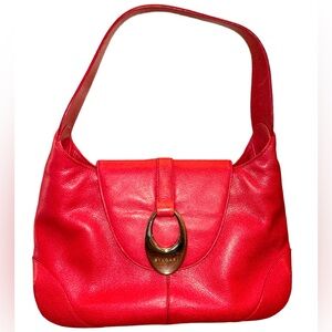 BVLGARI Rare Catherine Shoulder Bag With Country Calf Red With COA
